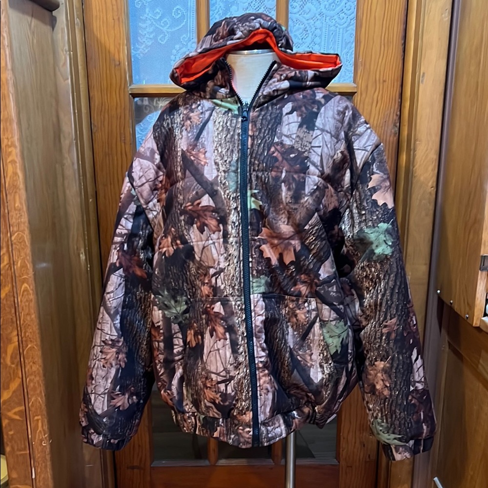 Totes Brown and Green Military Field Jacket with Hood